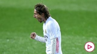 Modric celebra su gol al Eibar. (Getty)