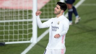 Marco Asensio celebra el gol. (Getty)