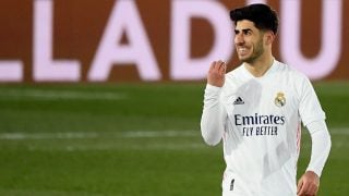 Asensio celebra un gol en un partido. (AFP)