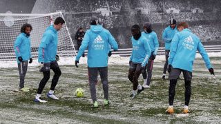 Los jugadores del Real Madrid, en el entrenamiento. (Realmadrid.com)