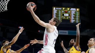 Fabian Causeur, durante el partido del Real Madrid ante el Gran Canaria (Twitter: RMBasket).