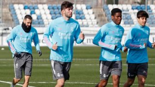 Theo Zidane se entrenó con el primer equipo.