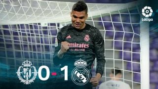 El Real Madrid venció 0-1 al Valladolid.