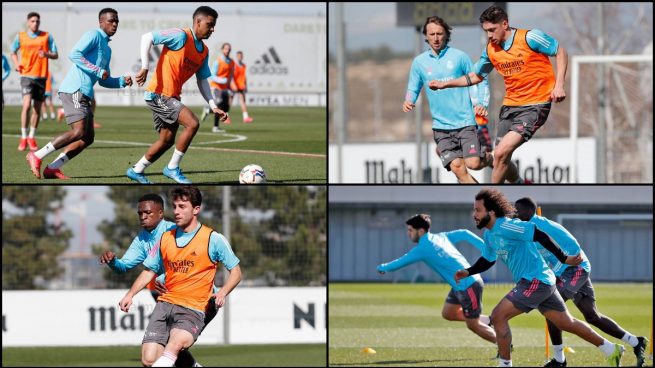 Valverde, Marcelo, Rodrygo y Odriozola se entrenan con el grupo