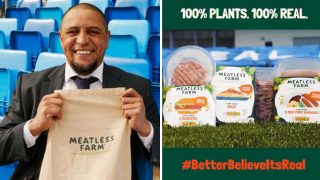 Roberto Carlos, en la presentación de Meatless Farm como nuevo patrocinador del Real Madrid (Real Madrid)