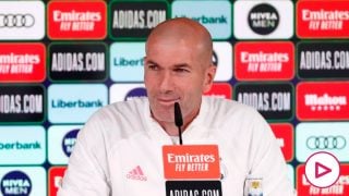 Zidane, durante una rueda de prensa. (Realmadrid.com)