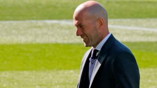 Zidane, durante un partido del Real Madrid. (AFP)