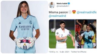 Los comentarios machistas a Misa Rodríguez por un tuit sobre Asensio: «Tanta pasión como ganas de empotrárselo». (@marisabel_rguez)