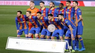 Los jugadores del Barcelona en el Clásico contra el Madrid