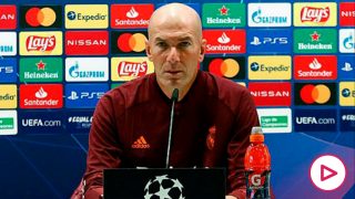 Zidane, durante una rueda de prensa. (Realmadrid.com)