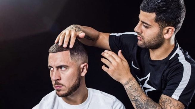 Hazard y su peluquero (Instagram)