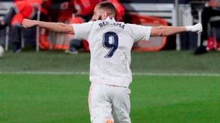 Karim Benzema celebra un gol con el Real Madrid (EFE).