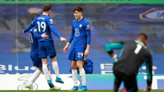 Mount y Havertz celebran un gol. (Getty)