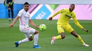 Casemiro, durante un partido ante el Villarreal. (AFP)