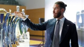 Sergio Ramos, en un momento de su despedida.