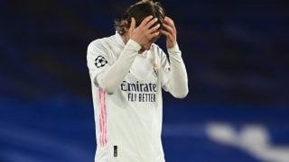 Modric, durante un partido de la pasada temporada. (AFP)