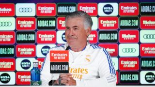 Ancelotti, durante una rueda de prensa. (Realmadrid.com)