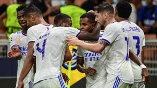 Rodrygo celebra el gol en San Siro. (AFP)