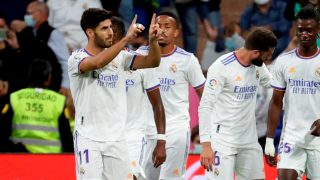 Asensio celebra uno de sus goles en el Real Madrid-Mallorca. (EFE)