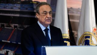 Florentino Pérez, en una presentación reciente. (AFP)