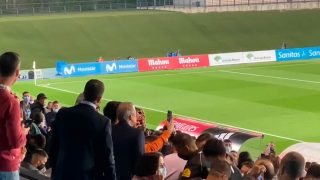 Florentino Pérez se dio un baño de masas.