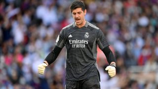 Courtois, durante el Clásico. (Getty)