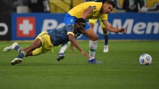 Casemiro, en el Brasil – Colombia. (AFP)