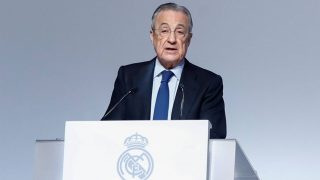 Florentino Pérez, durante la Asamblea. (Realmadrid.com)