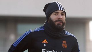 Benzema, durante un entrenamiento con el Real Madrid. (Realmadrid.com)