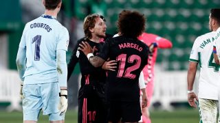 Modric y Marcelo, en un partido. (Getty)