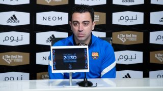 Xavi Hernández, durante una rueda de prensa. (RFEF)