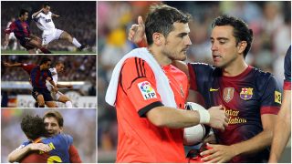 Algunas de las imágenes más destacadas de Xavi en su andadura contra el Real Madrid.
