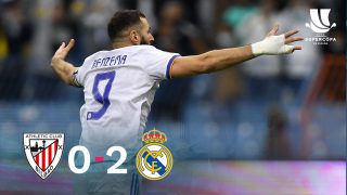 El Real Madrid se impuso 2-0 al Athletic en la final de la Supercopa.