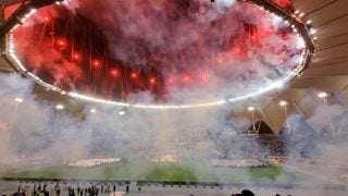 Los espectaculares fuegos artificiales que acompañaron el triunfo del Real Madrid
