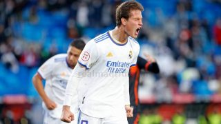 Latasa celebra un gol con el Castilla. (Realmadrid.com)