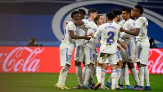 El Real Madrid celebra una victoria. (AFP)