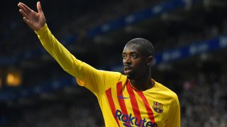 Dembélé, en un partido con el Barça. (AFP)
