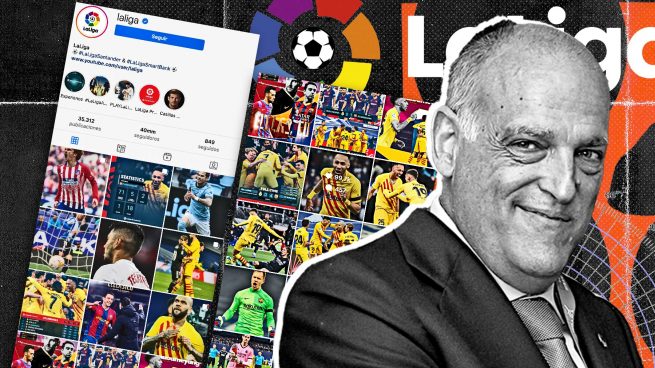 La cuenta oficial de la Liga celebra con ¡14 publicaciones! seguidas la victoria del Barça