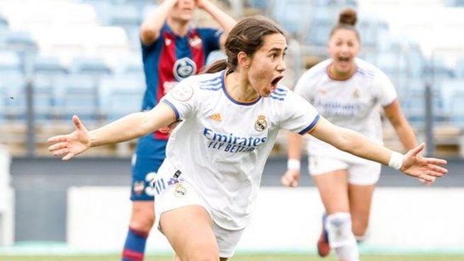 Lorena celebra el gol ante el Levante. (Real Madrid)