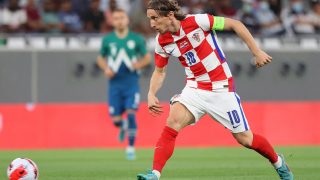 Modric, durante el Croacia – Eslovenia. (AFP)