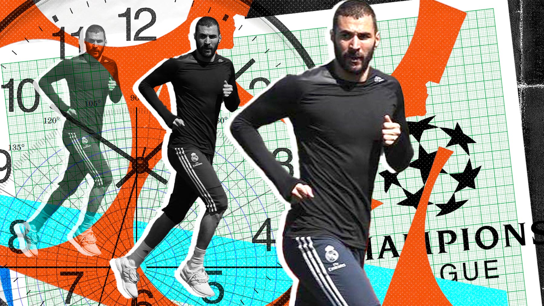 Karim Benzema runs for the Champions League