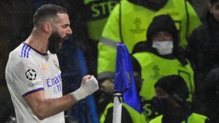 Benzema celebra un gol. (AFP)