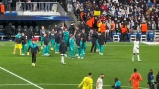 Ancelotti celebró con rabia la clasificación del Madrid a semifinales.