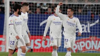 Los jugadores del Real Madrid celebran un gol ante Osasuna. (EFE)