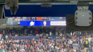 Pitada a Guardiola en el Bernabéu