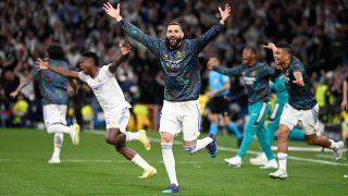 El Real Madrid celebra el pase a la final. (AFP)