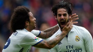 Isco y Marcelo celebran un gol. (AFP)