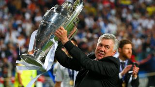 Carlo Ancelotti celebra la Décima Champions League del Real Madrid. (Getty)