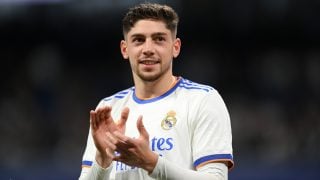 Fede Valverde, durante un partido del Real Madrid. (Getty)