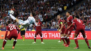 Gareth Bale en la final de la Champions League Real Madrid-Liverpool de 2018. (Getty)
